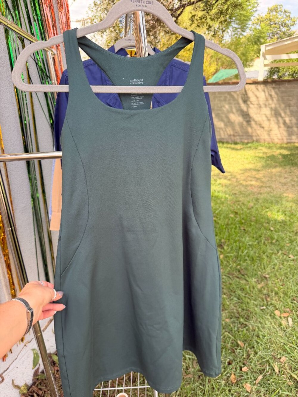 Girlfriend Collective Tennis Dress Unitard - Green